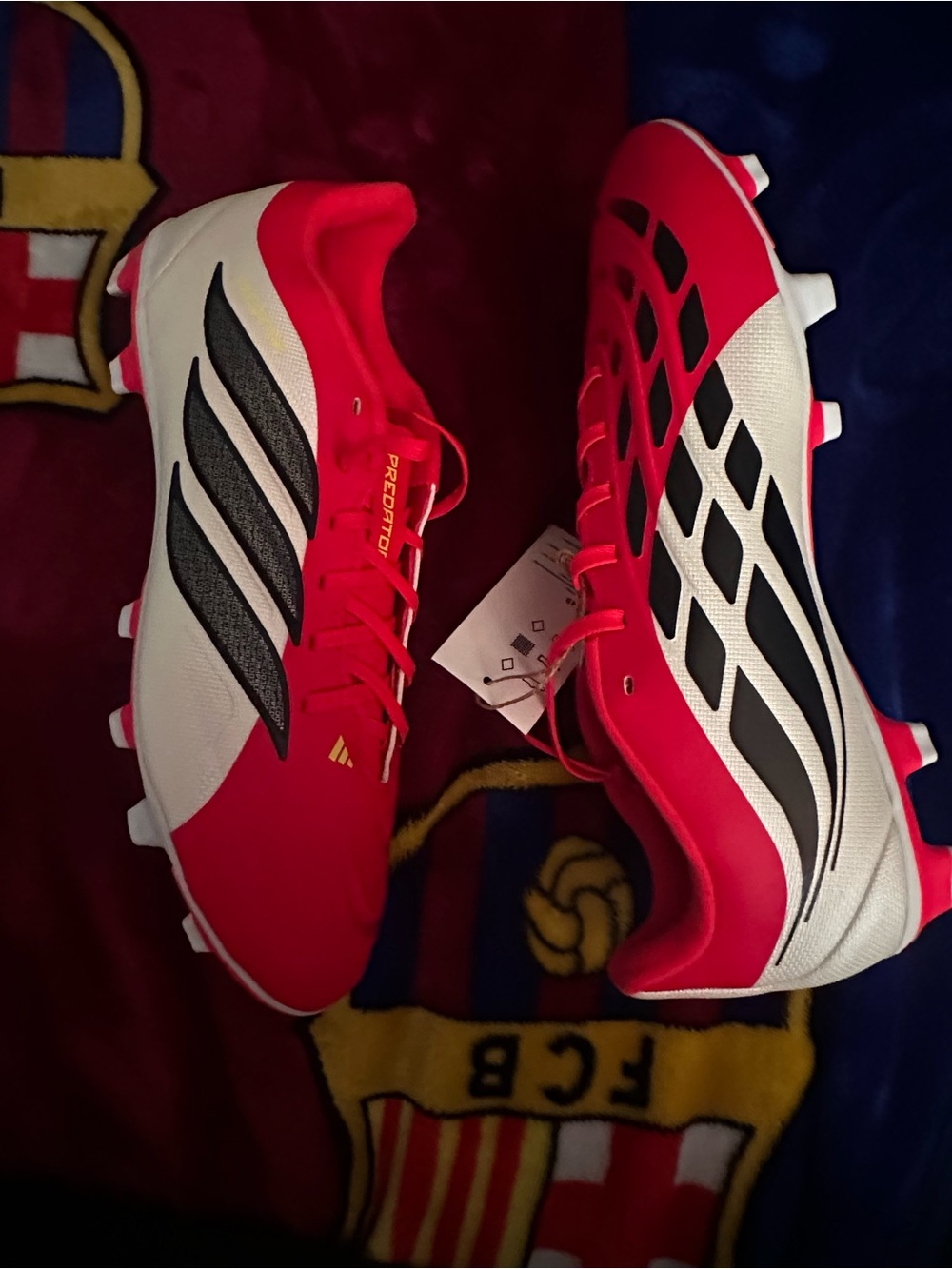 adidas Predator Soccer Cleats in Red, White & Black